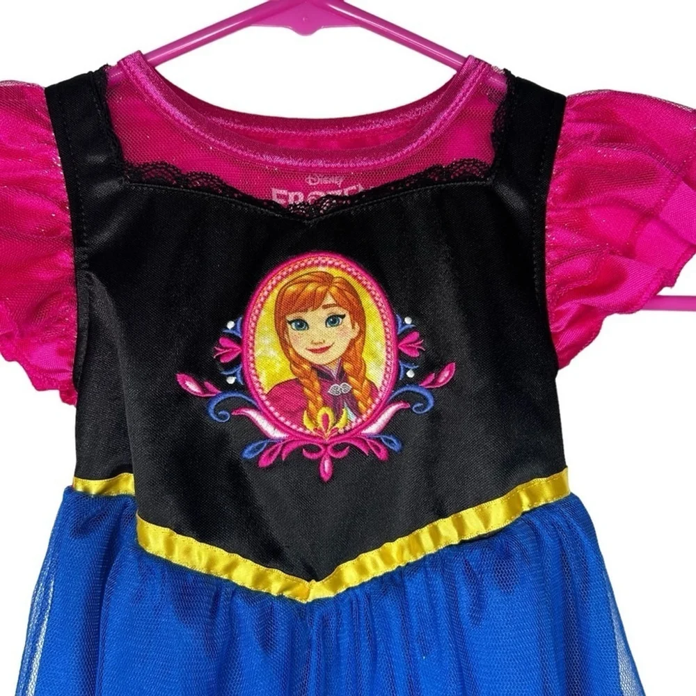 Disney Frozen ll Anna Pink Costume Fancy Nightgown Gown Size 2T Toddler Girl - Picture 4 of 10
